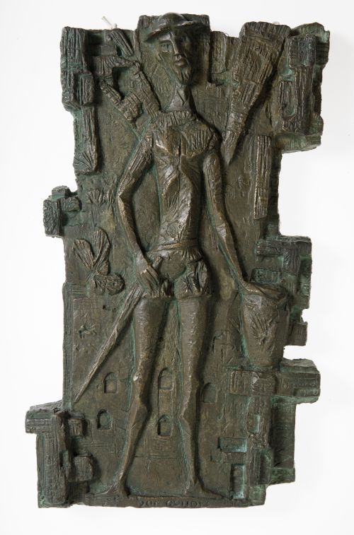 JOSE TORRES GUARDIA, "Quijote", Escultura de bronce patinado