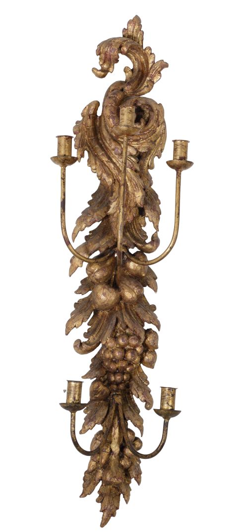 Aplique de cinco luces, España, med. S. XX