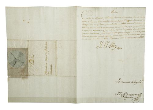 Letter from Ferdinand VI announcing the death of his wife B