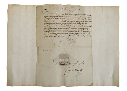 Letter from Philip IV to the bishop of Segovia, 1623.