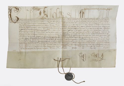Papal bull of Gregory XIII, 1575. Marriage between Diego Go