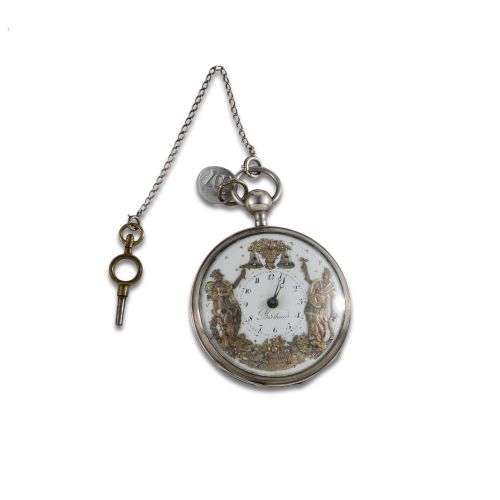 SOUNDING CLOCK WITH AUTOMATA BERTHOUD CA. 1820