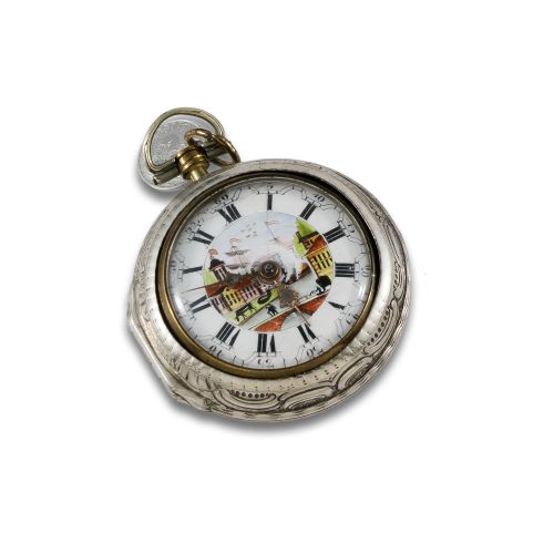 Repousse Silver Clock by Williams Wills, ca. 1795