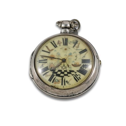 SILVER CATALINO CLOCK CA. 1840