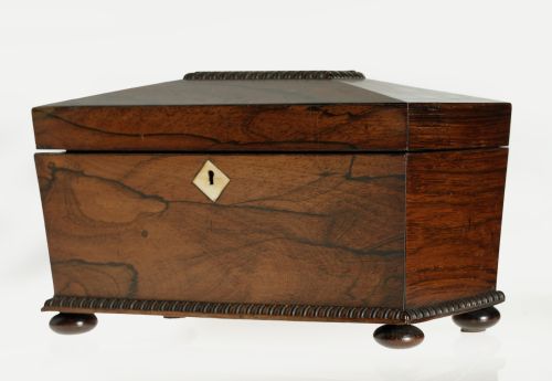 "Tea caddy" victoriana, Inglaterra, S.XIX