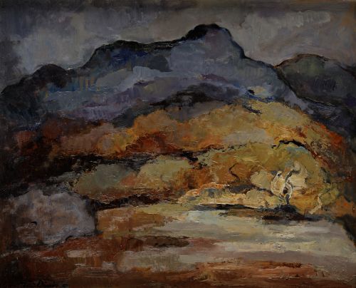 ANTONI BENNASSAR VICENS, "Paisaje montañoso", Óleo sobre 
