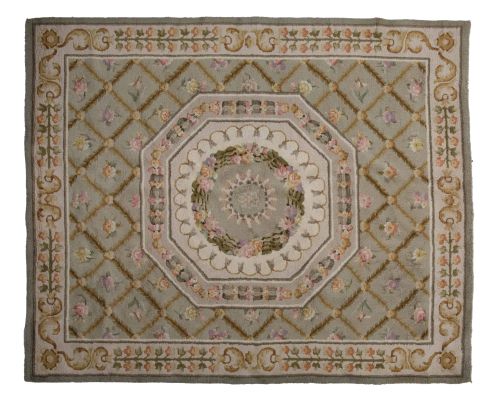 Alfombra de lana anudada a mano de estilo neoclásico, S. XX