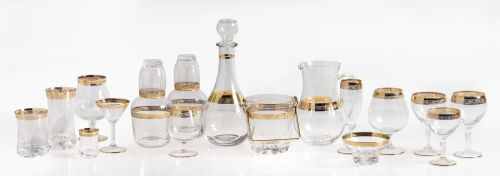 Cristalería de filo dorado, Italia, S. XX