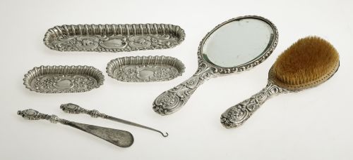 Juego de tocador de plata, William Devenport, Birmingham, I