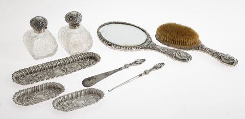 Juego de tocador de plata, William Devenport, Birmingham, I