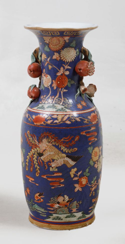 Jarrón de porcelana china, S. XX