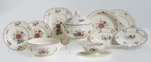 Vajilla de loza de Digoin Sarreguemines modelo Agreste, Fra