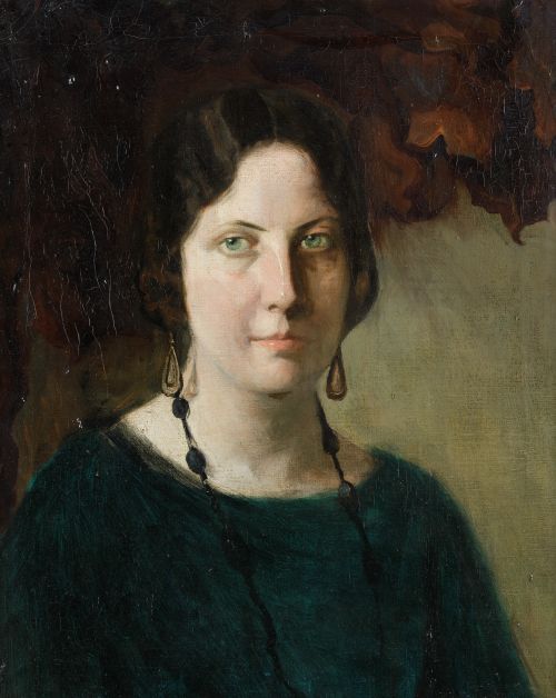 ESCUELA ESPAÑOLA, "Retrato de dama con ojos verdes" OJO PRE