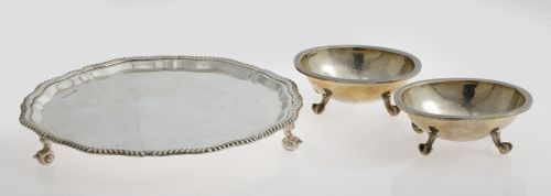 Pareja de chofetas de plata contrastada, ley 925, S.XX