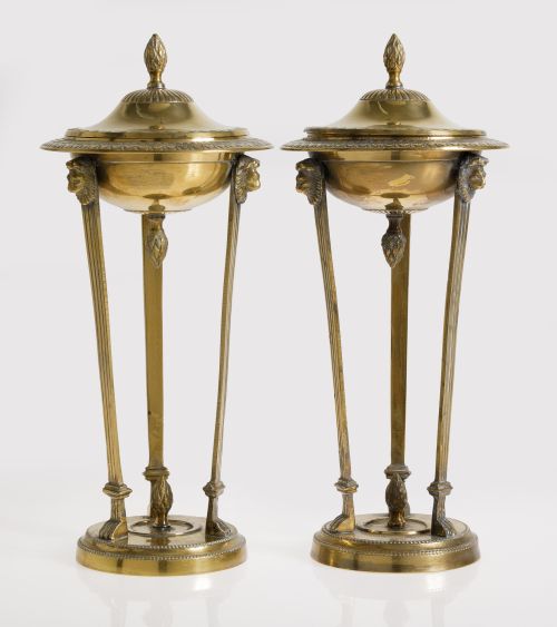 Pareja de quemadores de incienso estilo imperio, med. S. XX