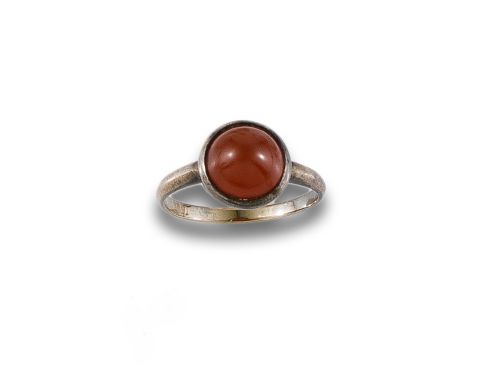 SORTIJA ANTIGUA DE ORO CON CALCEDONIA