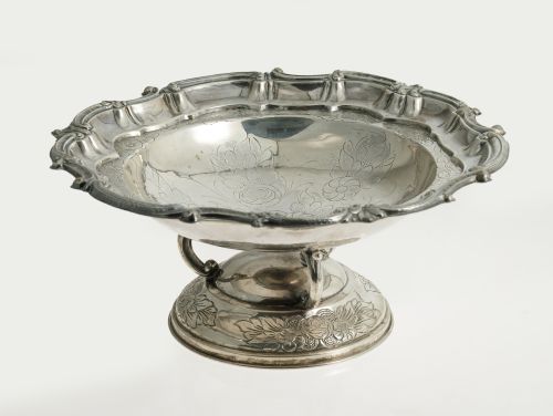 Frutero de plata española contrastada ley 916, S. XX