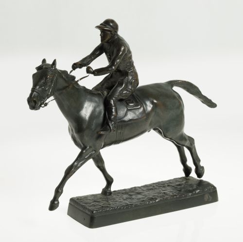 ANÓNIMO/S. XX, "Jockey", Escultura de bronce patinado