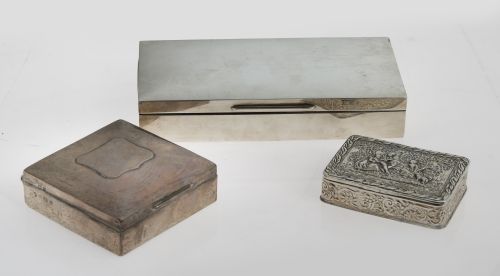 Tres cajas de plata, S. XIX- S. XX
