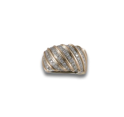 SORTIJA DE ORO BICOLOR CON DIAMANTES