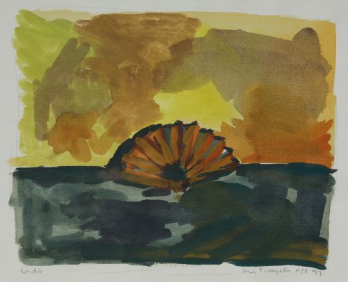 LUIS FRANGELLA, "Estudio", 1989, Acuarela y grafito sobre p