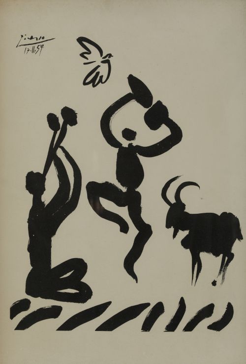 PABLO RUIZ PICASSO (DESPUES), “Danseur et musicien”, Litogr
