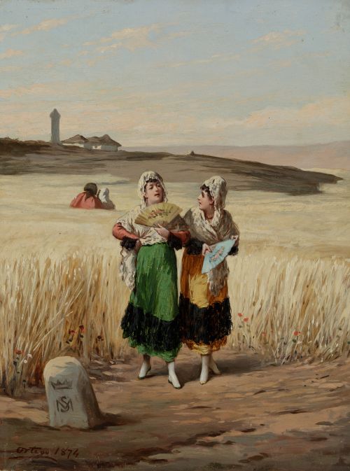FRANCISCO JAVIER ORTEGO Y VEREDA, “Sorprendidos”, 1874, Óle