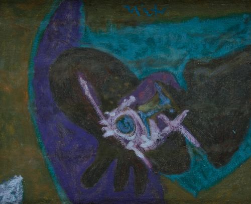 RODOLFO NIETO, “Sin título”, c. 1965, Óleo sobre lienzo peg