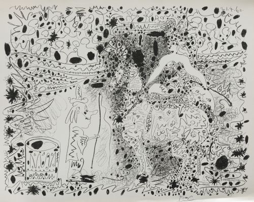 PABLO RUIZ PICASSO (DESPUES), “L’Écuyere”, 1960, Litografía