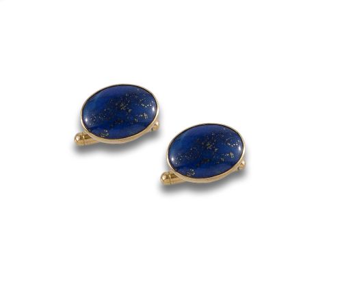 GEMELOS DE ORO CON LAPISLAZULI