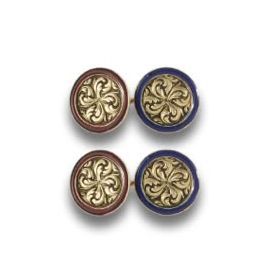 GEMELOS DE ORO Y ESMALTES