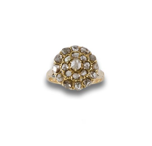 SORTIJA ROSETA DE ORO Y DIAMANTES