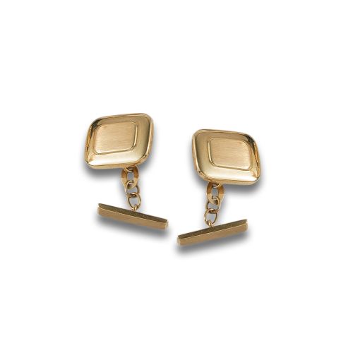 PAREJA DE GEMELOS DE ORO 