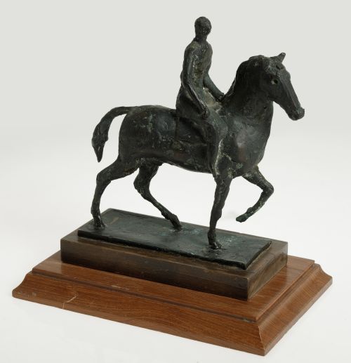 CRISTINO MALLO, "Figura ecuestre", Bronce patinado