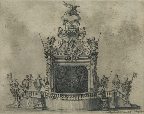 ALBERTO BURGUNY, "Escenario del juramento de Fernando VI en