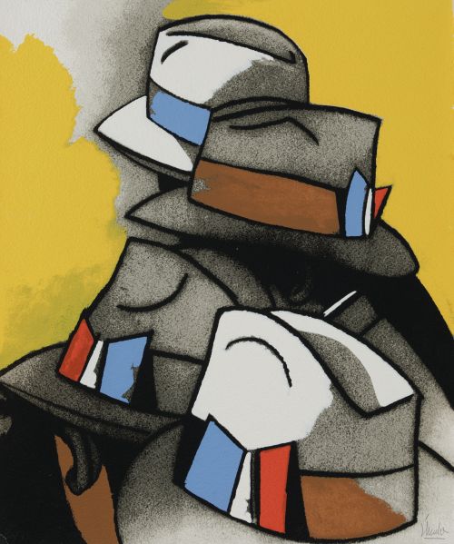 EDUARDO ÚRCULO, "Hombres", 1997, Serigrafía sobre papel hea
