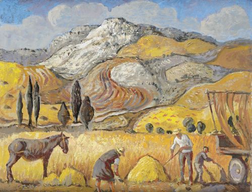 ISIDRO LÓPEZ MURIAS, "Castilla en verano", Óleo sobre lienz