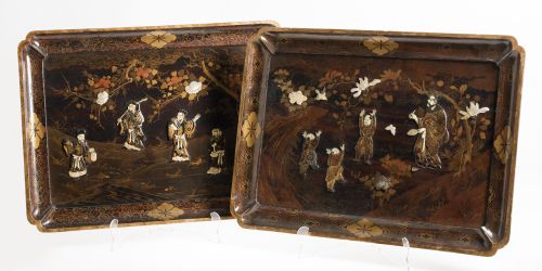 Pareja de bandejas, Periodo Edo, Japón, c.1900