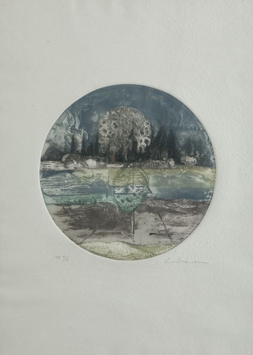 LUCIO MUÑOZ, "Sin título", Aguafuerte, aguatinta y gofrado