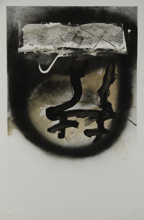 ANTONI TÀPIES, "A.L. Exposición Tapies", 1983, Litografía s