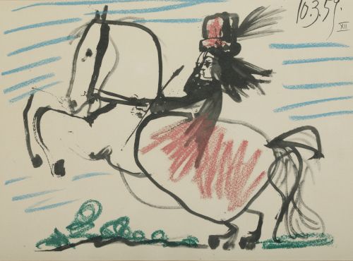PABLO RUIZ PICASSO (DESPUES), "Serie Toros y toreros: Amazo