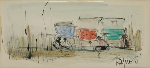 JOSEP MARIA TAPIOLA GIRONELLA, "Paisajes con personajes", T