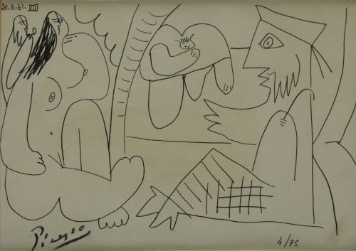 PABLO RUIZ PICASSO (DESPUES), "Les Dejeurs", Litografía sob