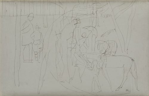 RAOUL  DUFY, "Escena de paddock"