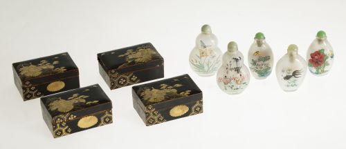 Cinco snuff bottles, China, S. XX