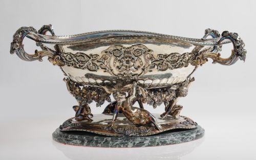 Centro de mesa de plata, S. XX