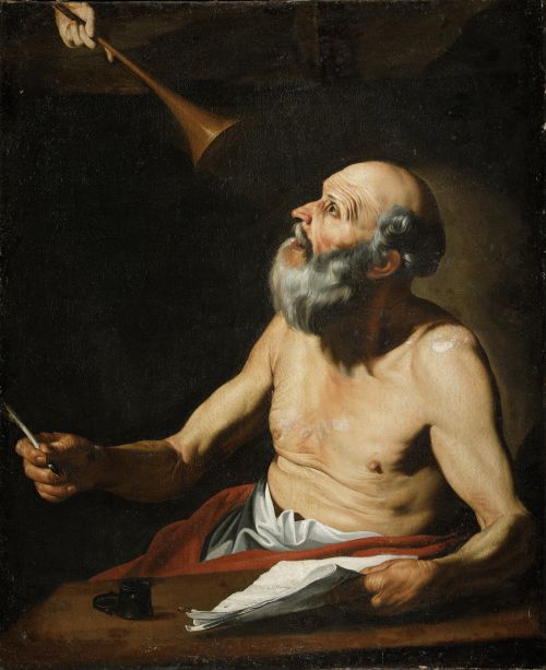 JOSÉ DE RIBERA (EL ''SPAGNOLETTO"), "San Jerónimo y la trom