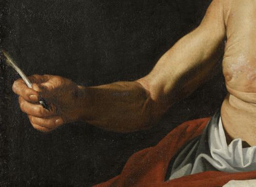 JOSÉ DE RIBERA (EL ''SPAGNOLETTO"), "San Jerónimo y la trom