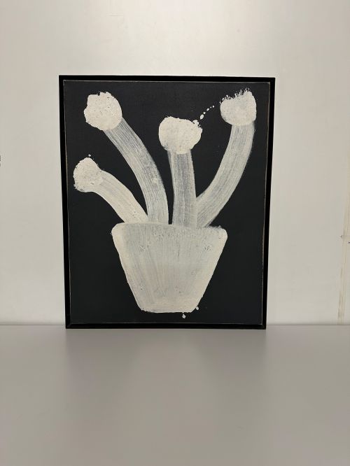 ISIDRE ENRICH DIEZ, "Flores", 2022, Acrílico y pigmento sob