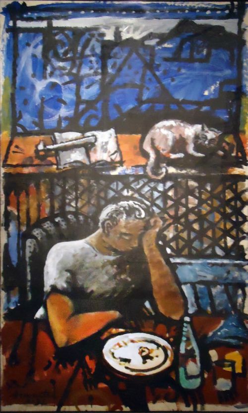 XANO ARMENTER, "A mi aire New York", 1985, Tecnica mixta so